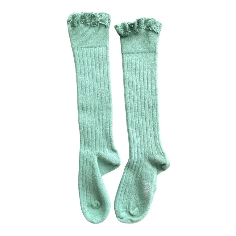 Collegien Size 28/31 Ruffle Top Knee High Socks